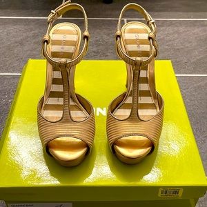Gianni Bini “TRACI” Gold 5 inch heel stiletto